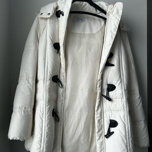 Women’s White Puffer Coat with Black Accents BOSSINI